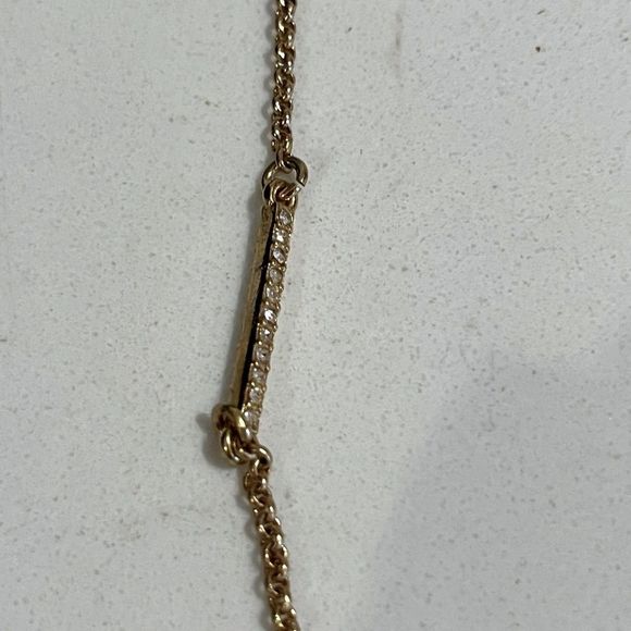 Kate Spade 34” gold, black and pave CZ necklace. Excellent condition! NWOT - Picture 9 of 9